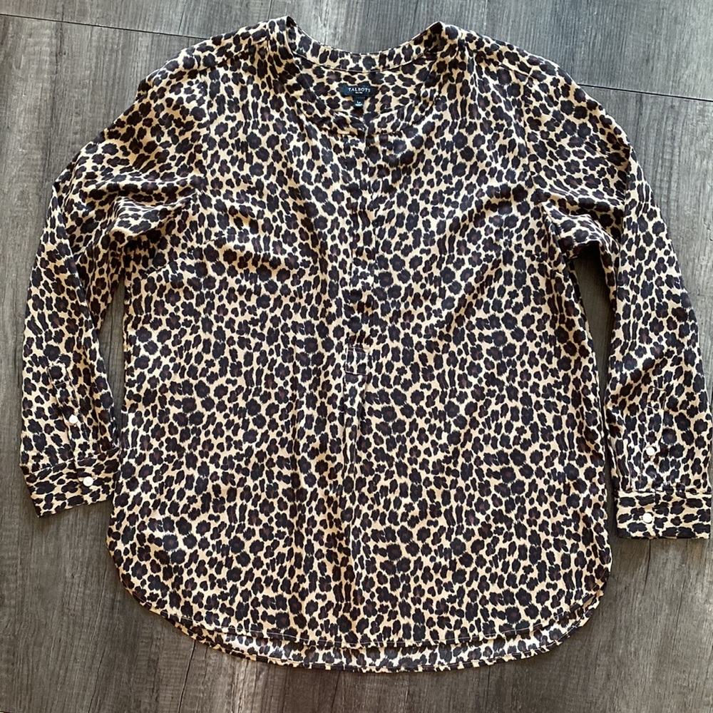 TALBOTS| animal print tunic Lp